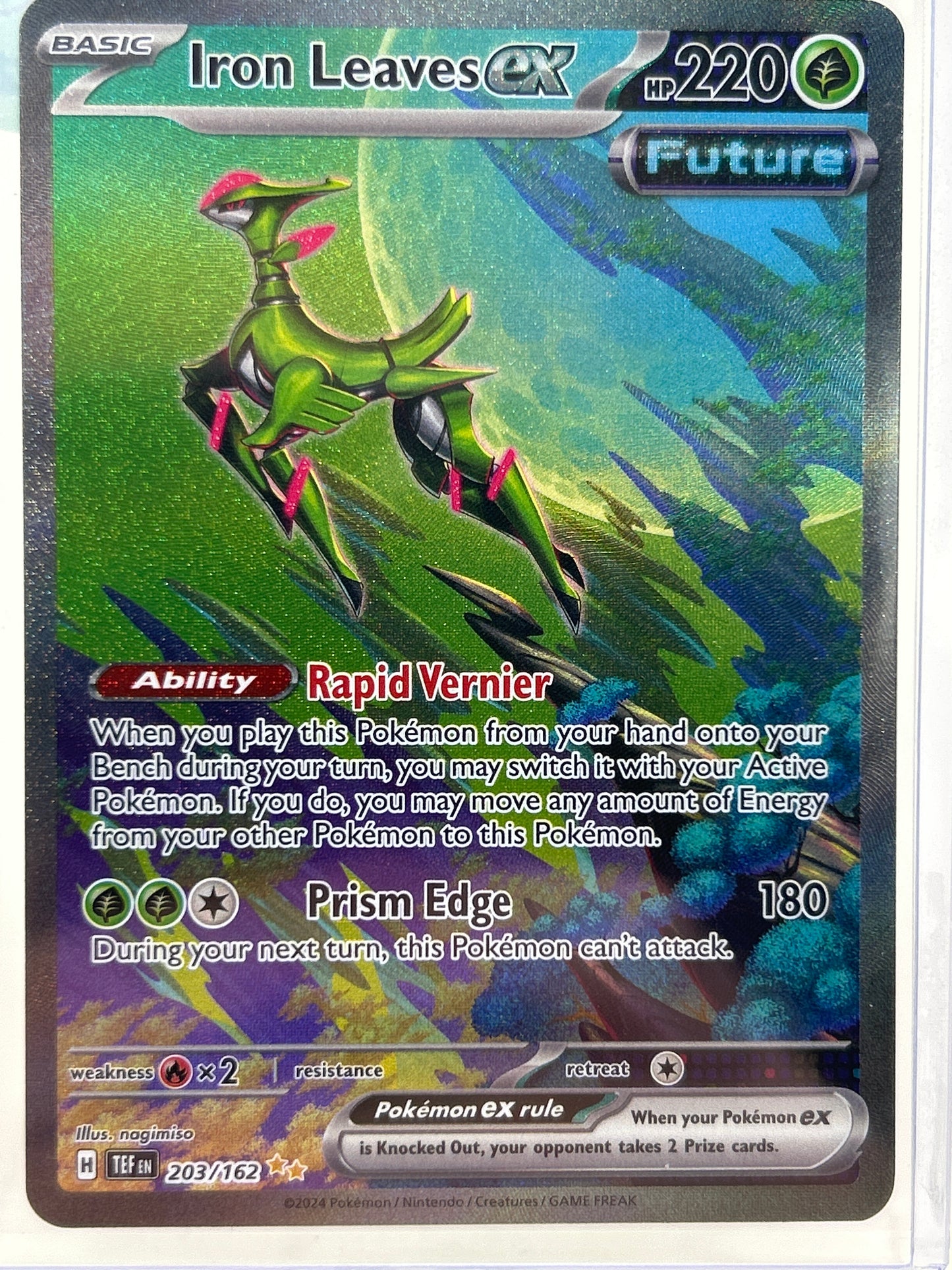 Pokémon TCG Temporal Forces Iron Leaves EX 203 English