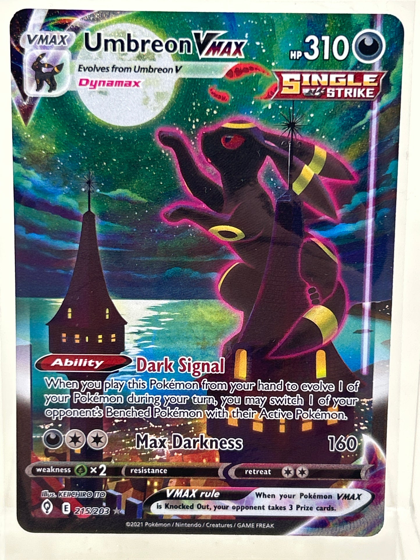 Pokémon TCG Evolving Skies Umbreon Vmax 215/203 English