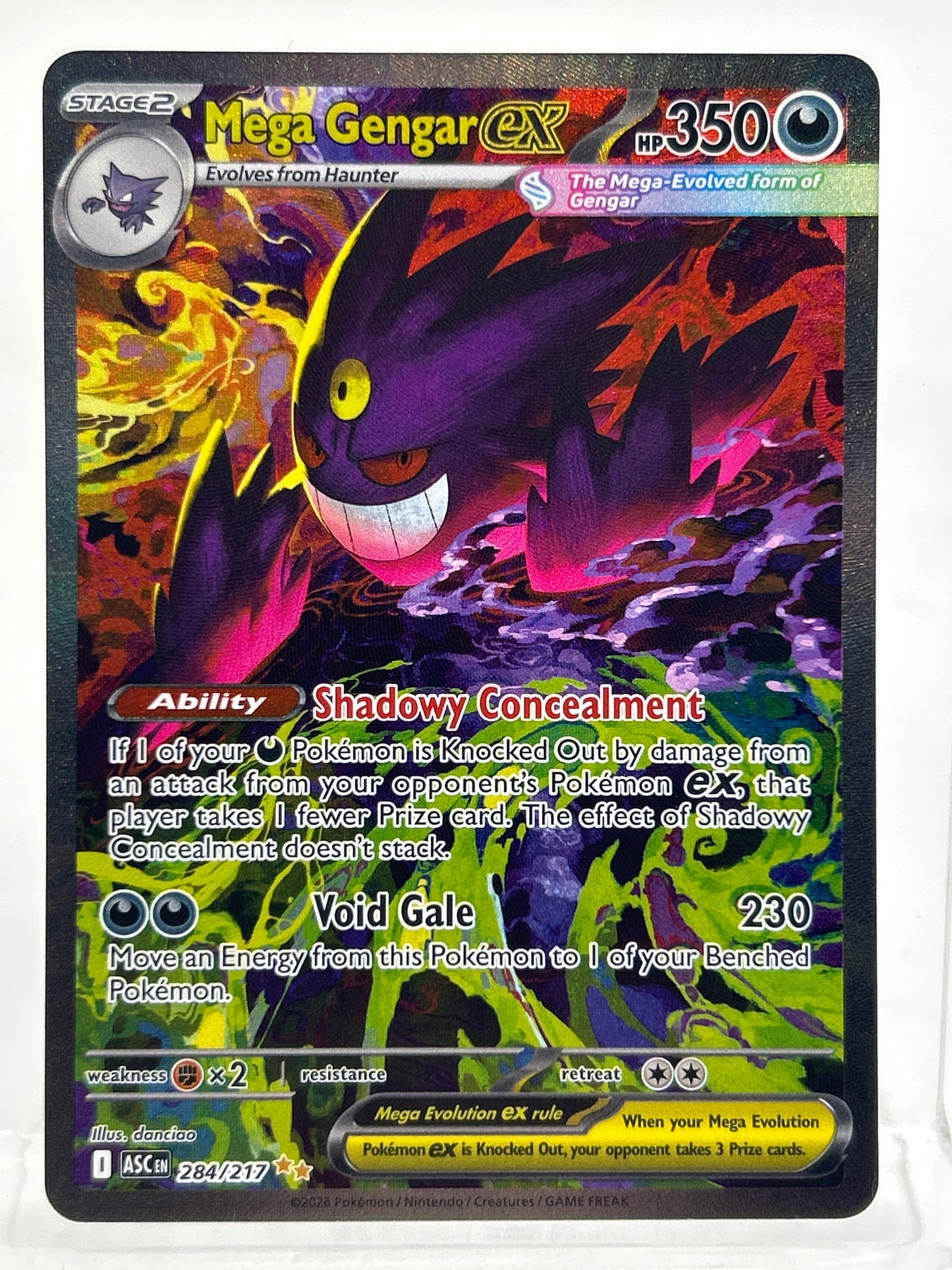 Pokémon TCG Ascended Heroes Mega Gengar Ex 284/217 Holo English