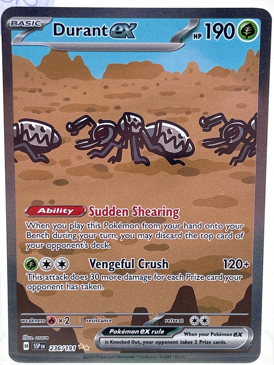 Pokémon TCG Surging Sparks Durant EX 236 English