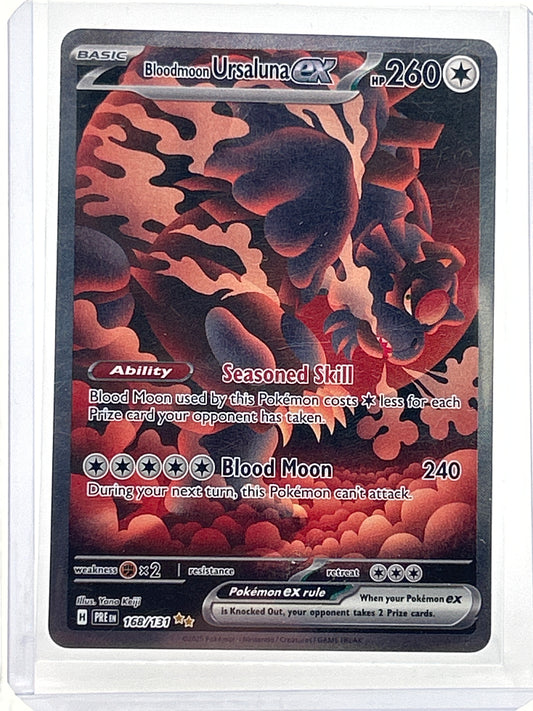 Pokémon TCG Prismatic Evolutions Bloodmoon Ursaluna ex 168/131 English