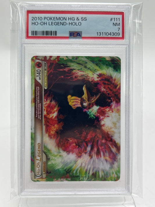 Pokémon TCG Heartgold & Soulsilver Ho-Oh Legend Ex 111/123 Holo English PSA 7