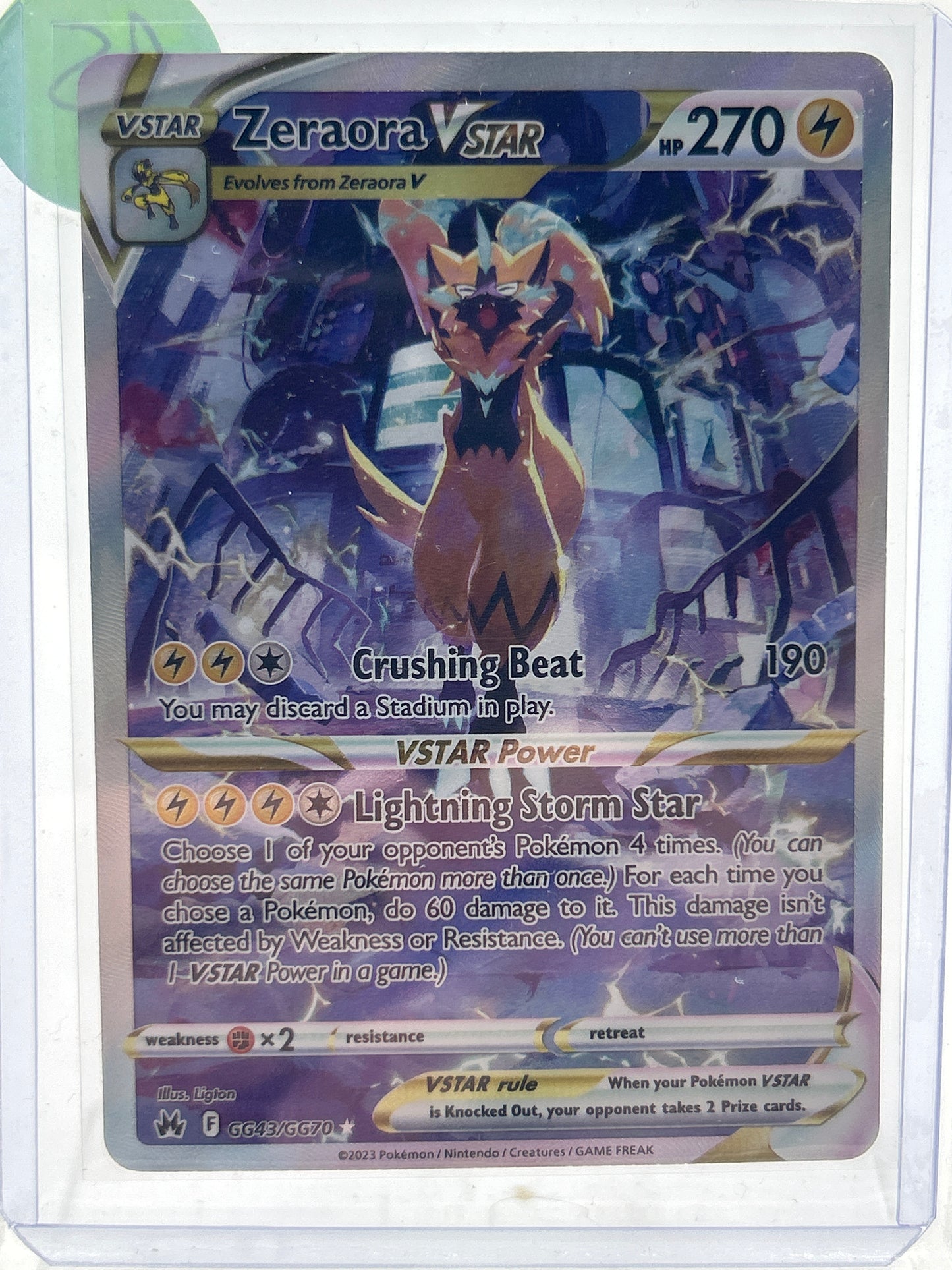 Pokémon TCG Crown Zenith Zeraora VStar GG43/GG70 English