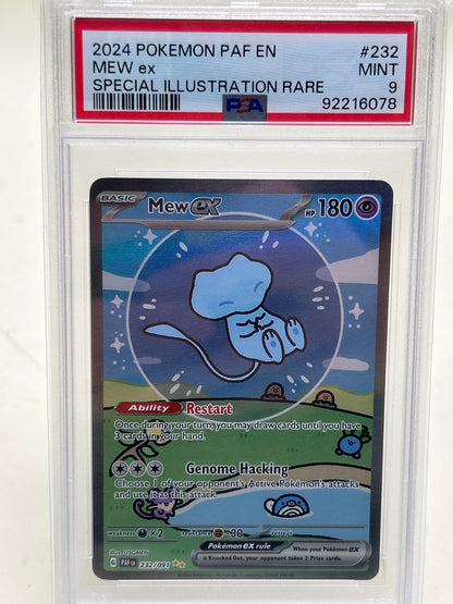 Pokémon TCG Paldean Fates Mew ex 232/091 English PSA 9 Mint