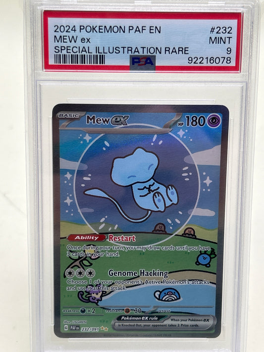 Pokémon TCG Paldean Fates Mew ex 232/091 English PSA 9 Mint