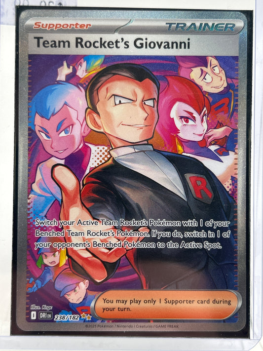 Pokémon TCG Destined Rivals Team Rocket's Giovanni 238/182 Holo English