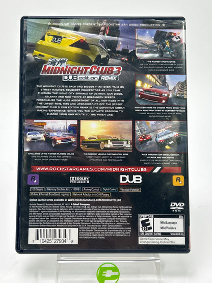 Midnight Club 3 Dub Edition Remix (Sony PlayStation 2 PS2, 2006)
