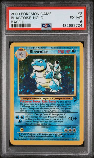 Pokémon TCG Base Set 2 Blastoise 2 Holo English PSA 6