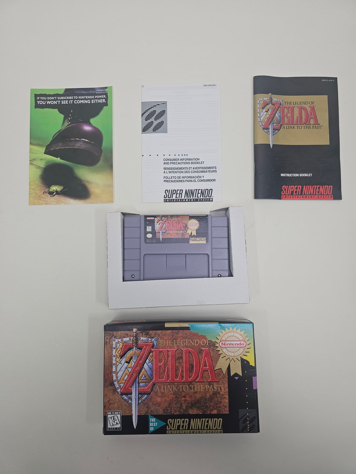 Zelda Link to the Past [Player's Choice] (Super Nintendo SNES, 1995)