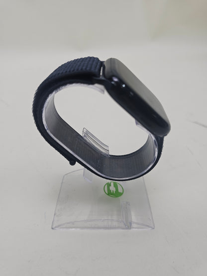 GPS Only Apple Watch Series 10 46MM Black Aluminum Midnight Nylon Band A2999