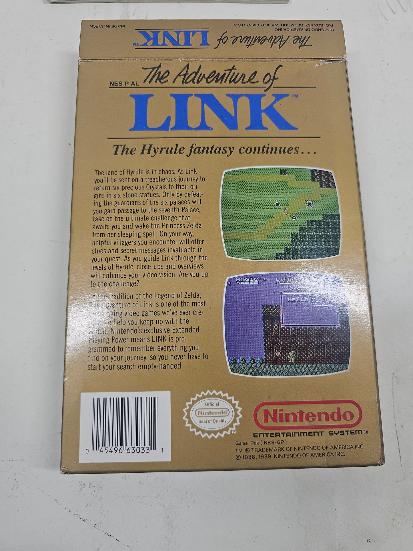 Zelda II The Adventure of Link (Nintendo NES,  1988) CIB