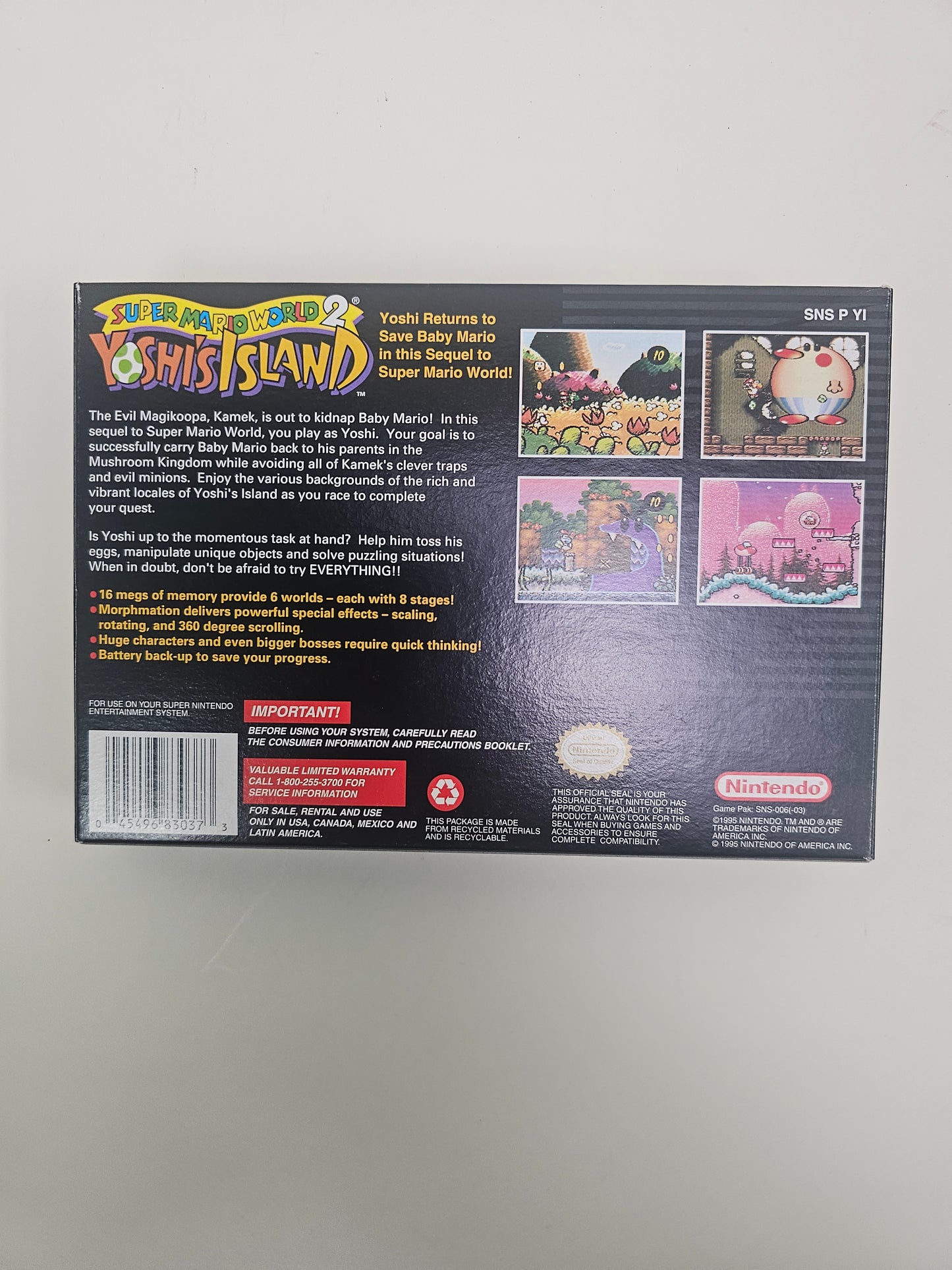 Super Mario World 2 Yoshi's Island (Super Nintendo SNES, 1995)