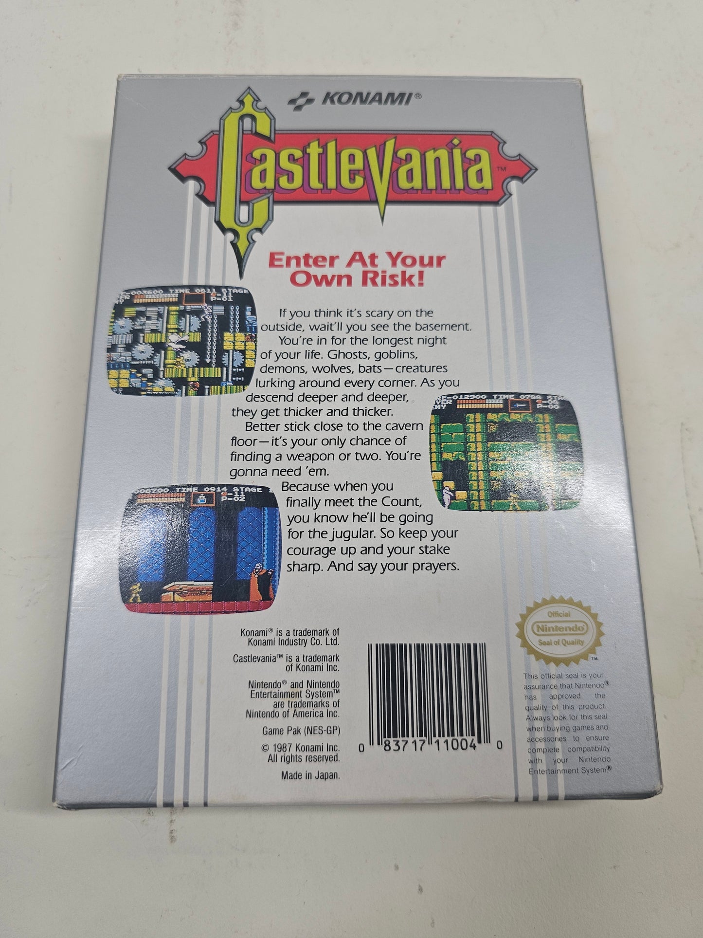Castlevania  (Nintendo NES,  1987) CIB
