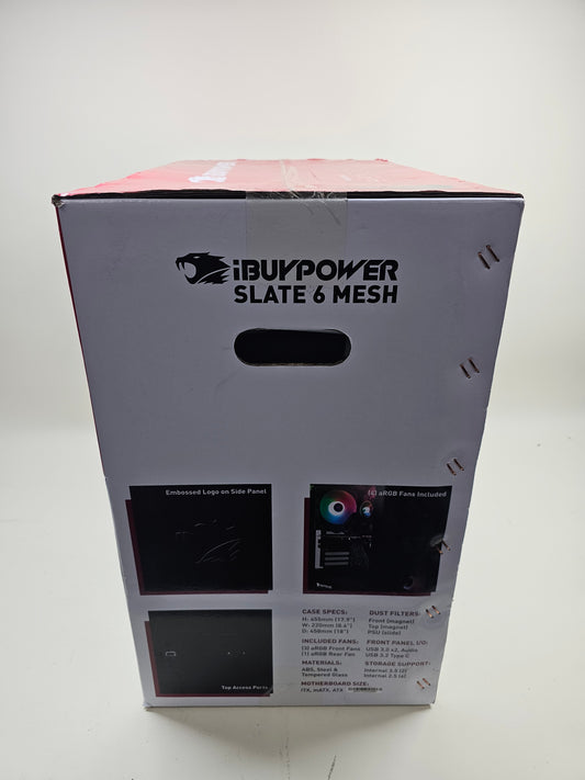 New iBuyPower Slate 6 Mesh i5-13600KF 3.5ghz 16GB RAM 1TB SSD Geforce RTX 4060