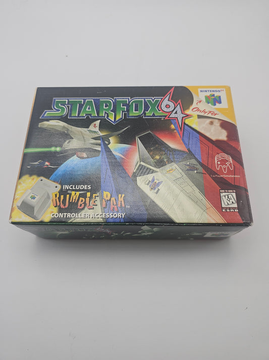 Star Fox 64  (Nintendo 64 N64,  1997) With Rumble Pak