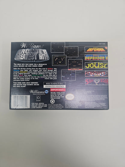 Williams Arcade's Greatest Hits (Super Nintendo SNES, 1996)