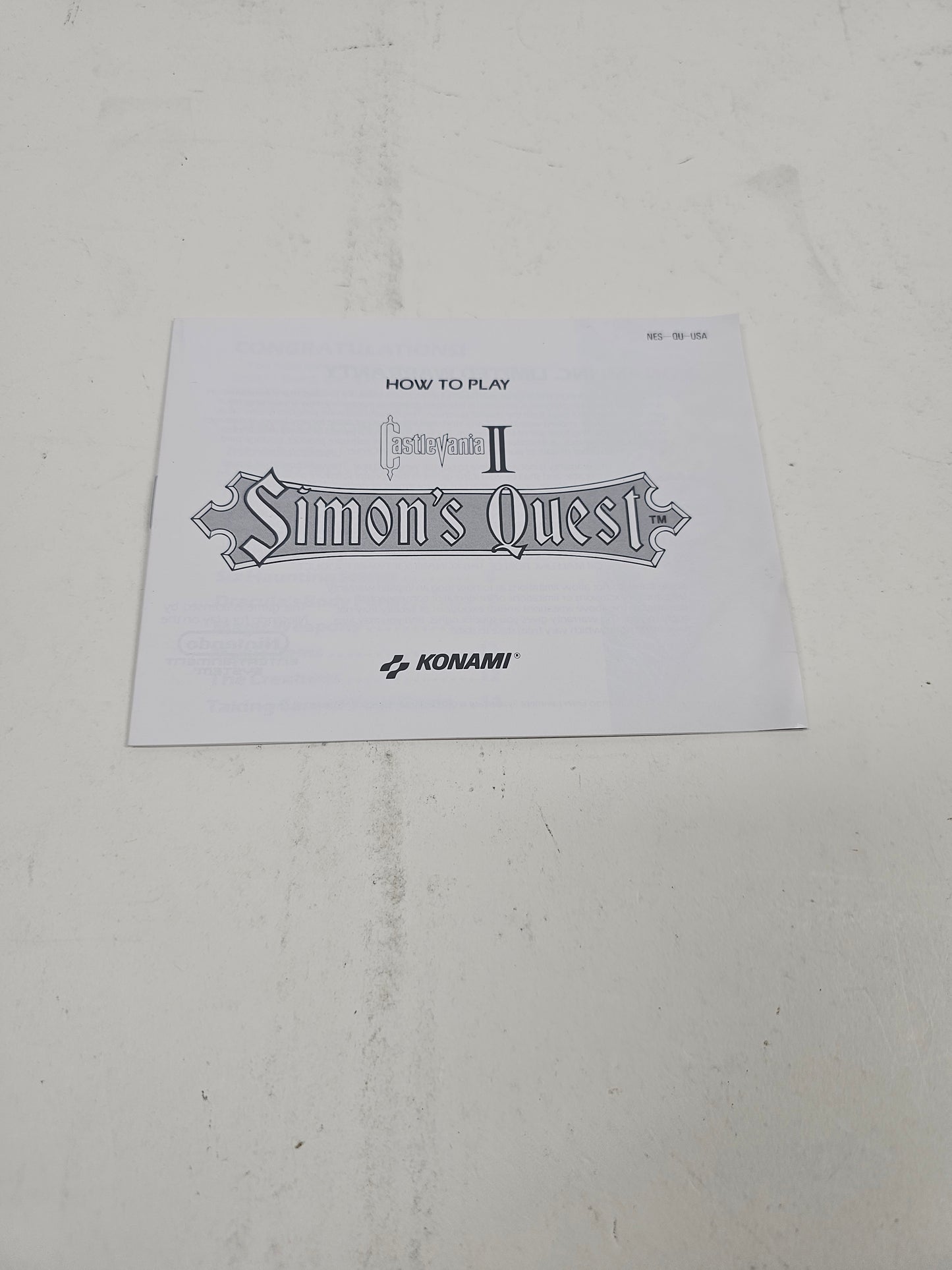 Castlevania II Simon's Quest  (Nintendo NES,  1988) CIB