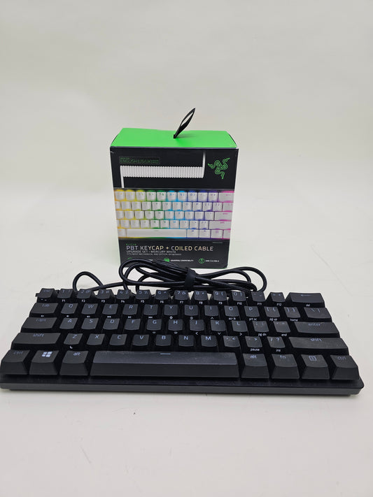 Razer Huntsman Mini Black with PBT Keycaps and Coiled Cable RZ03-R3M1 For PC